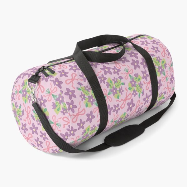 Item preview, cute violet flowers and bows pattern designed and sold by winterpumpkin.