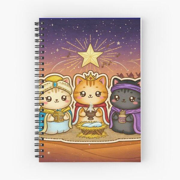 Item preview, Three Wise Men Chibi Kittens Epiphany Embroidery designed and sold by JOSTH.