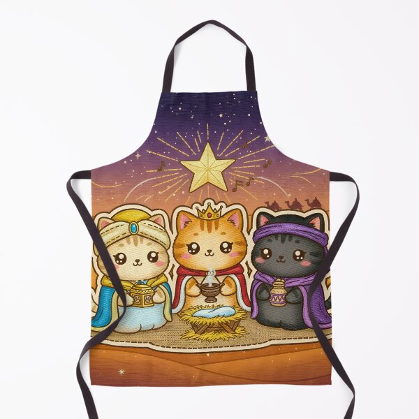 Item preview, Three Wise Men Chibi Kittens Epiphany Embroidery designed and sold by JOSTH.