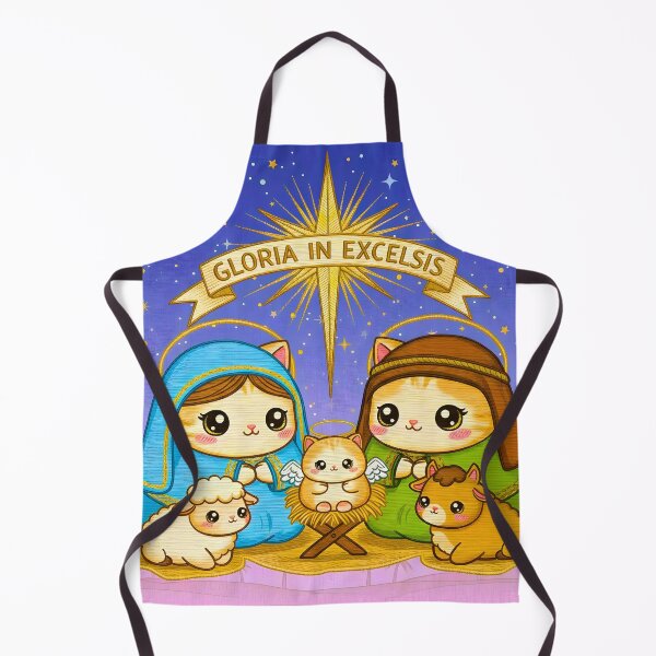 Item preview, Chibi Kitten Nativity Scene Embroidered Holy Family designed and sold by JOSTH.