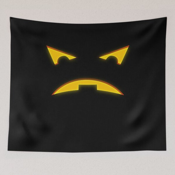 Item preview, Glowing Angry Pumpkin Face: Sad Expression Halloween Design, Scary Jack O’ Lantern Art designed and sold by MONTRIS.