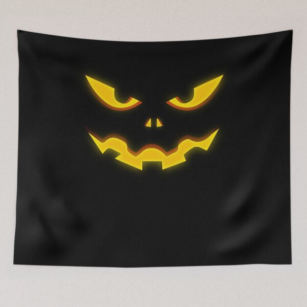 Item preview, Evil Smiling Pumpkin Face: Glowing Halloween Jack O’ Lantern Creepy Art designed and sold by MONTRIS.