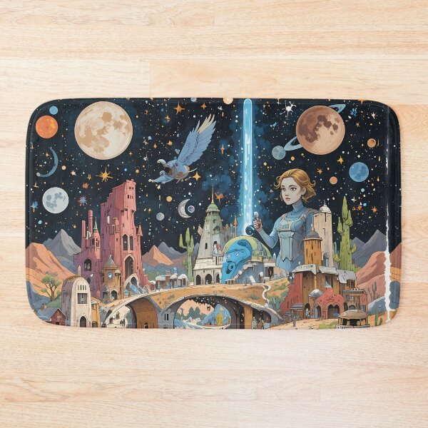 Item preview, Black Whimsical Galactic Wonders Enchanting Interstellar Adventures Await designed and sold by ART ATTACK ZONE.