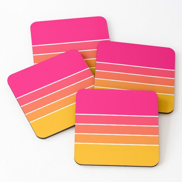 Item preview, Bubbly 70s Vintage Retro Stripes in Hot Pink and Orange designed and sold by Deutschic.