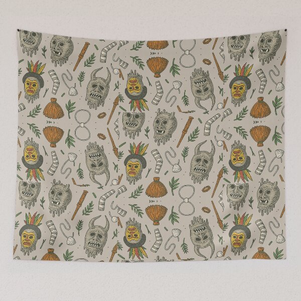 Item preview, Asaro Mudmen Ceremonial Pattern designed and sold by DiiStyle.