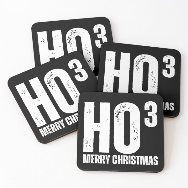 Item preview, HO3 - Ho Cubed - Ho Ho Ho Merry Christmas Worn Look White Letters designed and sold by GFamilyC.