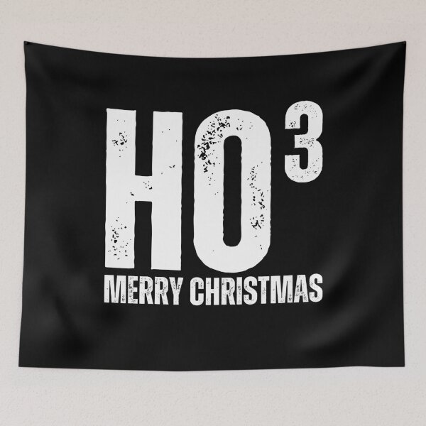 Item preview, HO3 - Ho Cubed - Ho Ho Ho Merry Christmas Worn Look White Letters designed and sold by GFamilyC.