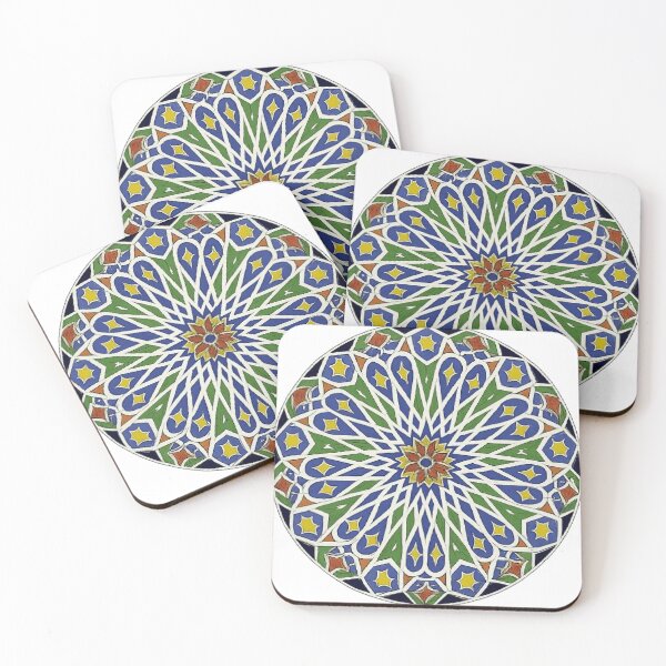Item preview, Luxury Moroccan Zellige Mandala // Square Islamic Geometric Tile Art – Bohemian Wall Design designed and sold by Artaprintly.