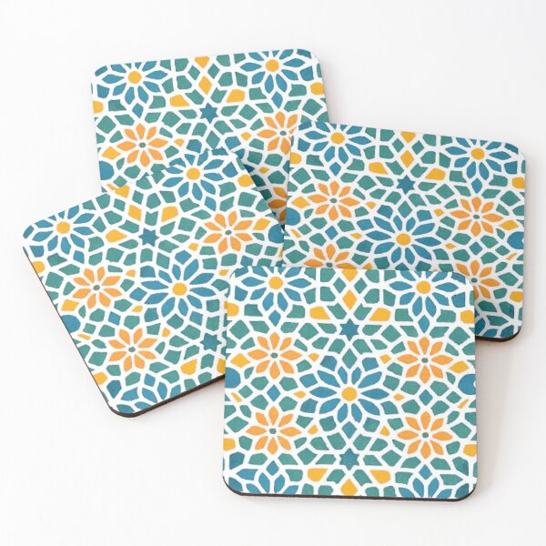 Item preview, Moroccan Zellige Square Mandala // Traditional Islamic Geometric Art designed and sold by Artaprintly.