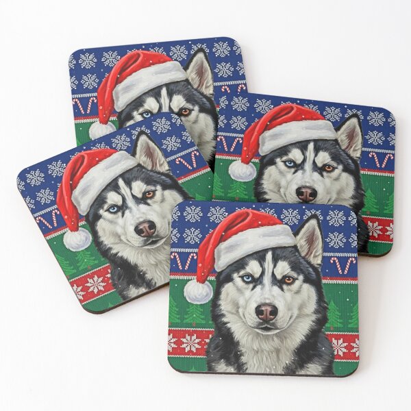 Item preview, Ugly Sweater - Hugo The Husky – Festive Christmas Dog Art designed and sold by Art's Diner.