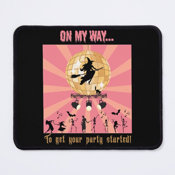 Item preview, 'On My Way To Get Your Party Started!' - Vintage Design For Halloween Season designed and sold by AtushaSpark.