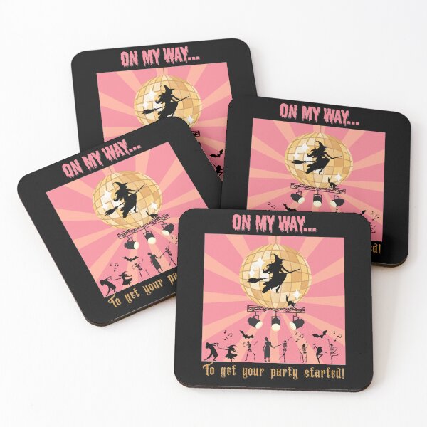 Item preview, 'On My Way To Get Your Party Started!' - Vintage Design For Halloween Season designed and sold by AtushaSpark.