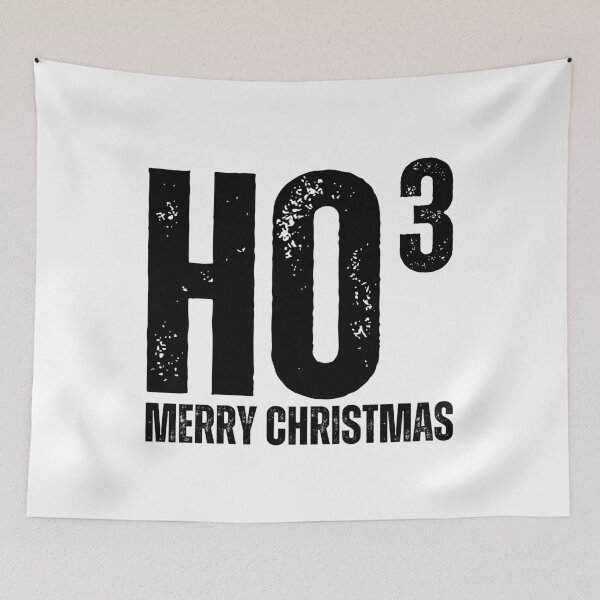 Item preview, HO3 - Ho Cubed - Ho Ho Ho Merry Christmas Worn Look Black Letters designed and sold by GFamilyC.