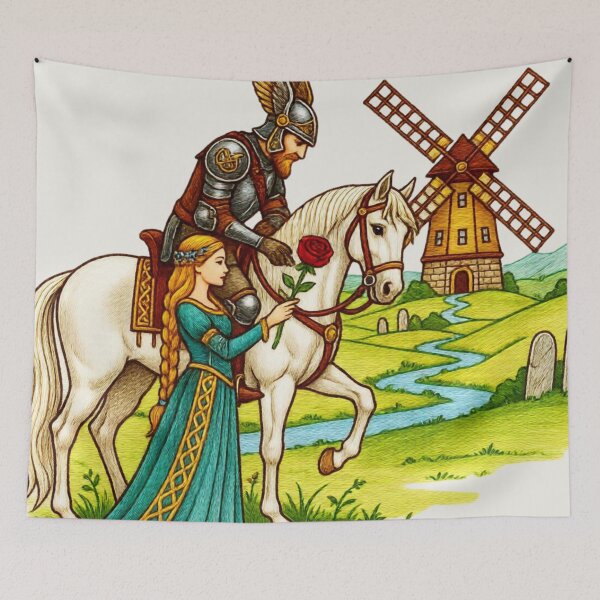 Item preview, Great Free Love Love The Knight and The Princess designed and sold by Ciervo Primavera.