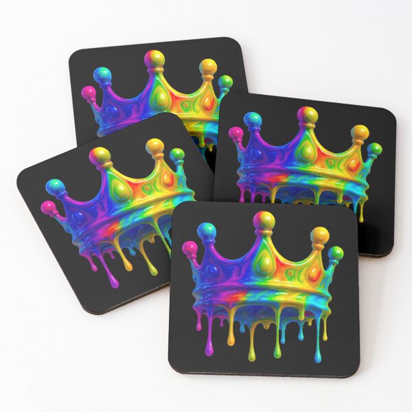 Item preview, Psychedelic King’s Crown Is Melting Rainbow Colors designed and sold by SHHCreations.