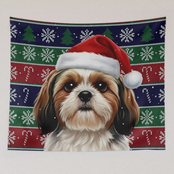 Item preview, Ugly Christmas Sweater - Shilo The Shih Tzu – Festive Furbies Collection designed and sold by Art's Diner.