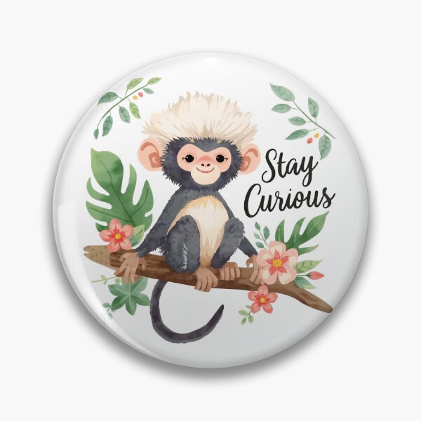 Item preview, White-headed monkey_Stay curious designed and sold by ColombiaWild.