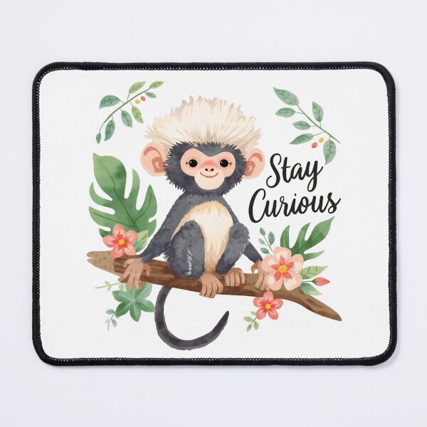 Item preview, White-headed monkey_Stay curious designed and sold by ColombiaWild.