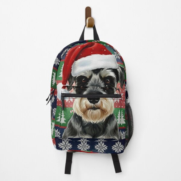 Item preview, Ugly Sweater - Satchmo The Schnauzer – Festive Christmas Dog Art designed and sold by Art's Diner.