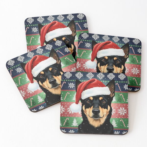 Item preview, Ugly Sweater - Kim The Kelpie – Festive Christmas Dog Art designed and sold by Art's Diner.