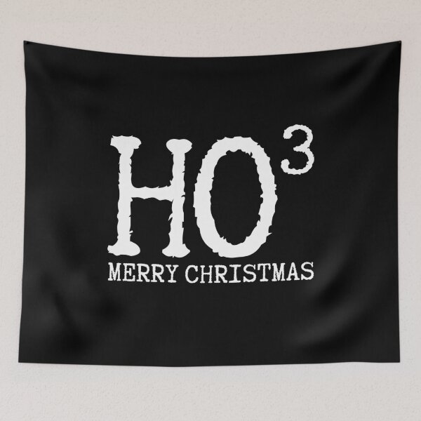 Item preview, HO3 - Ho Cubed - Ho Ho Ho Merry Christmas Typewriter Font White Letters designed and sold by GFamilyC.