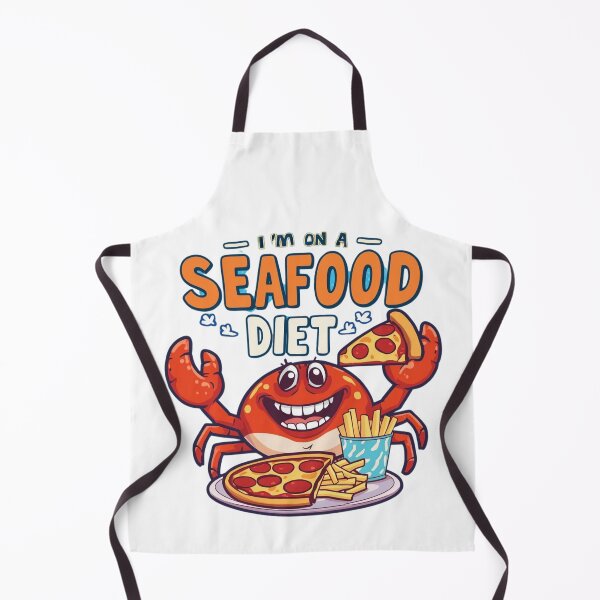 Item preview, I'm On A Seafood Diet | Funny Crab Pizza French Fries Humor designed and sold by Tucker-Art.