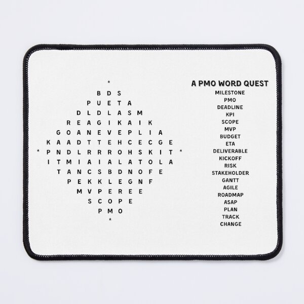 Item preview, A PMO Word Quest – Project Management Puzzle Design designed and sold by Yuli Club.