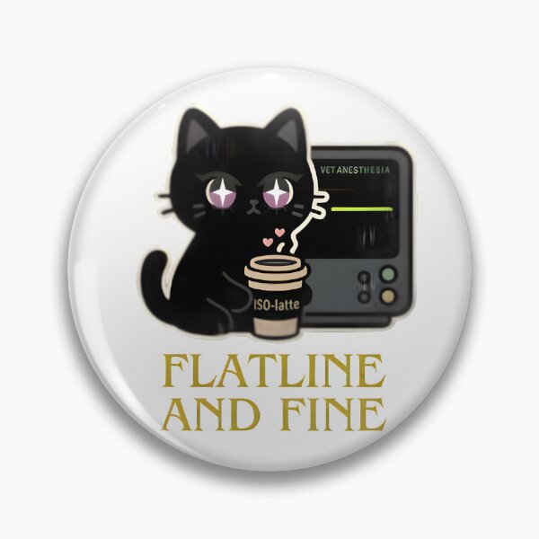 Item preview, Flatline and Fine – Coffee Cat Mood designed and sold by Bettybee00.