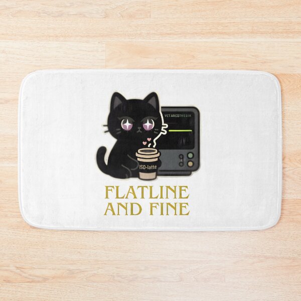 Item preview, Flatline and Fine – Coffee Cat Mood designed and sold by Bettybee00.