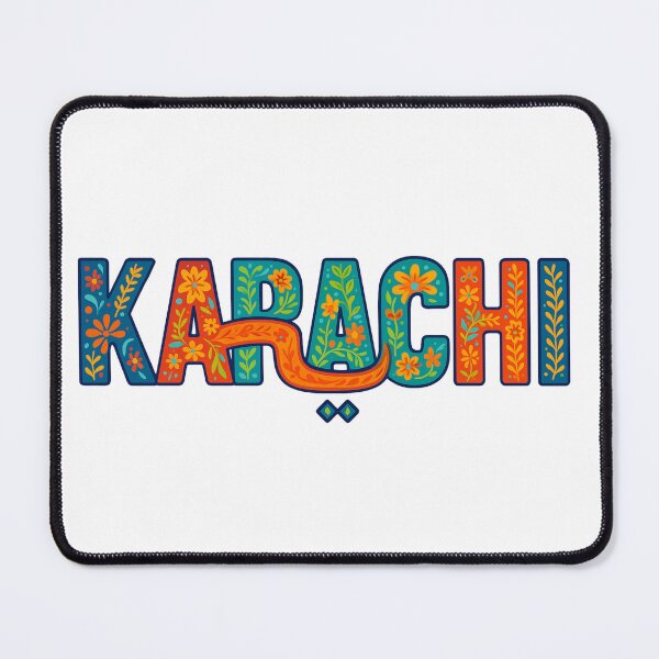 Item preview, Karachi- Truck Art Typography | Colorful Desi Folk Art Design designed and sold by HusnMir.