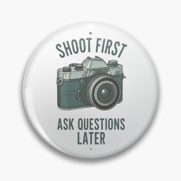 Item preview, Shoot First Ask Questions Later | Funny Photographer Vintage Camera Art designed and sold by Tucker-Art.