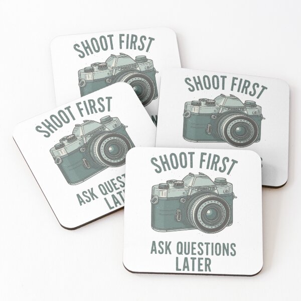 Item preview, Shoot First Ask Questions Later | Funny Photographer Vintage Camera Art designed and sold by Tucker-Art.