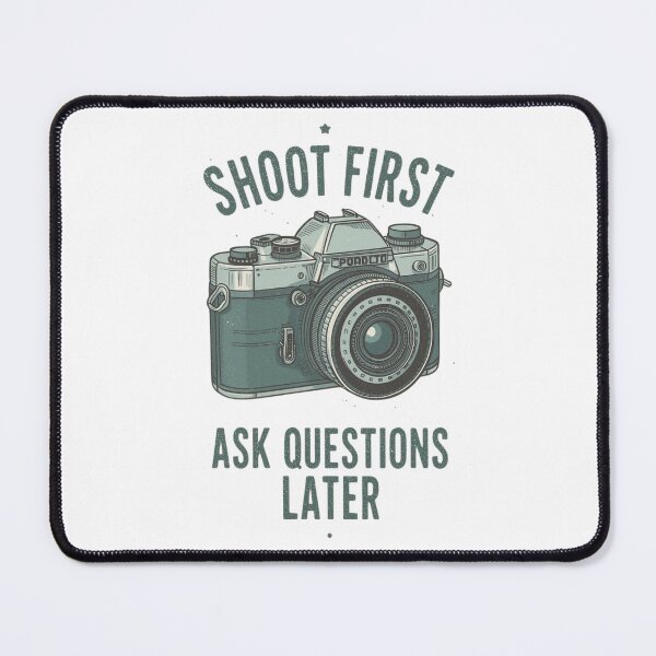 Item preview, Shoot First Ask Questions Later | Funny Photographer Vintage Camera Art designed and sold by Tucker-Art.