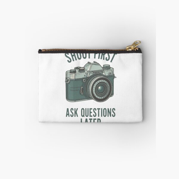 Item preview, Shoot First Ask Questions Later | Funny Photographer Vintage Camera Art designed and sold by Tucker-Art.