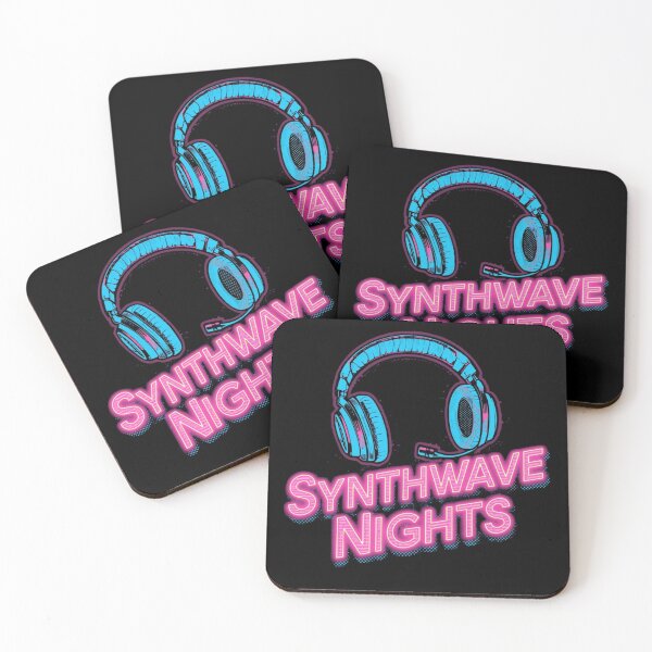 Item preview, Synthwave Nights | Retro 80s Neon Headphone Music Vibe Design designed and sold by Tucker-Art.