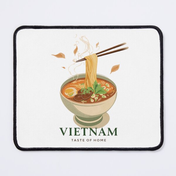 Item preview, Vietnam: Taste of Home | Vintage Pho Noodle Bowl Illustration designed and sold by Tucker-Art.