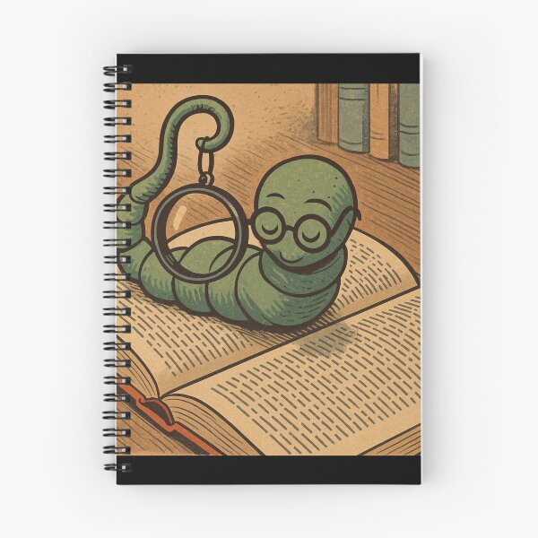 Item preview, Bookworm – Magnifying Glass Study – Retro Comic Illustration • Vintage Print Aesthetic designed and sold by JacobKAurumhead.