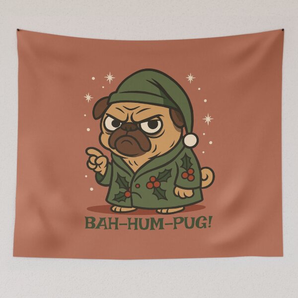 Item preview, Bah-hum-pug! designed and sold by Ghost on Toast.