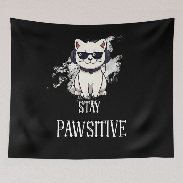 Item preview, Best Gift For Cat Maniac Stay Pawsitive designed and sold by Cute and Funny.