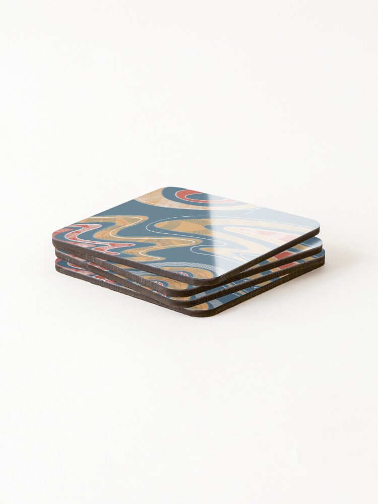 Thumbnail 4 of 5, Coasters (Set of 4), Swirly 55 designed and sold by Roco47.