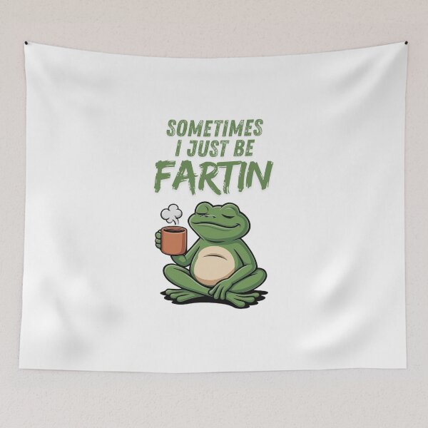Item preview, Sometimes I Just Be Fartin - Funny Zen Frog Coffee Humor Design designed and sold by Tucker-Art.