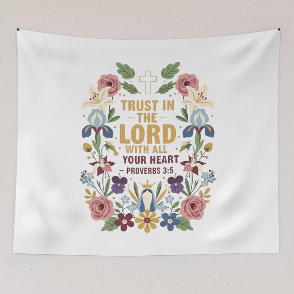 Item preview, Trust in the Lord Proverbs 3:5 Christian Bible Verse designed and sold by Adorare-Co.