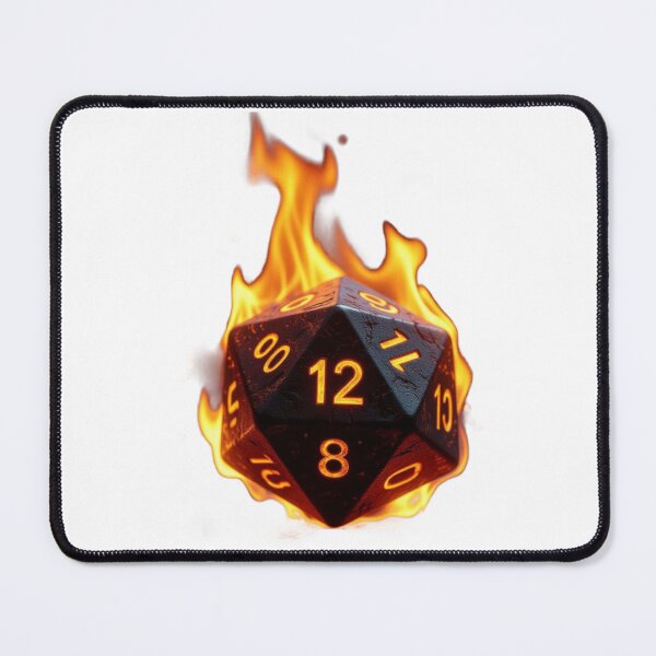 Item preview, D20 on fire designed and sold by Prestons Corner.