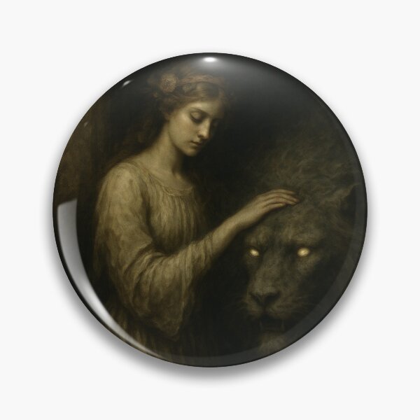 Item preview, Strength – The Secret Mist Tarot | Gothic Courage & Inner Fire designed and sold by WitchPrint.