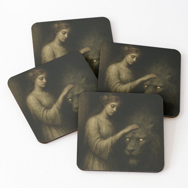 Item preview, Strength – The Secret Mist Tarot | Gothic Courage & Inner Fire designed and sold by WitchPrint.