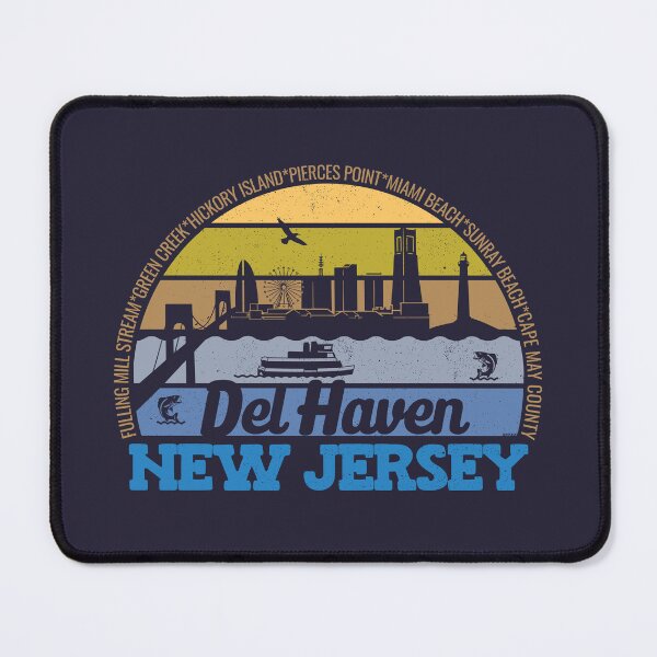 Item preview, Del Haven New Jersey Sunset Retro Vintage Local Pride Logo designed and sold by CRHPOD20.