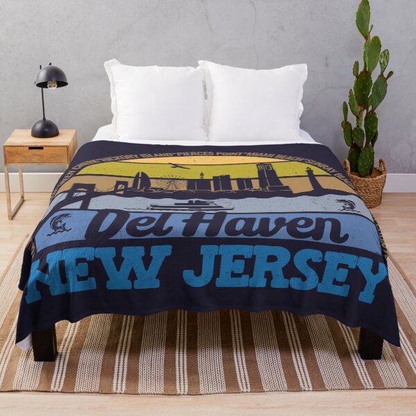 Item preview, Del Haven New Jersey Sunset Retro Vintage Local Pride Logo designed and sold by CRHPOD20.