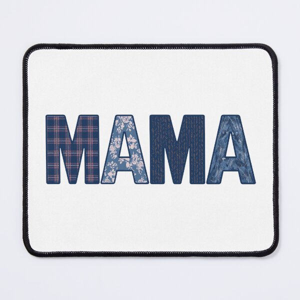 Item preview, Navy Blue MAMA Plaid Floral T-Shirt, Classic Winter Argyle Cozy Mom Gift designed and sold by Khokha80.