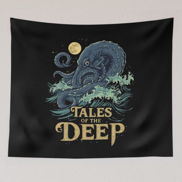 Item preview, Tales of the Deep | Vintage Kraken Octopus Mythical Sea Monster Art designed and sold by Tucker-Art.