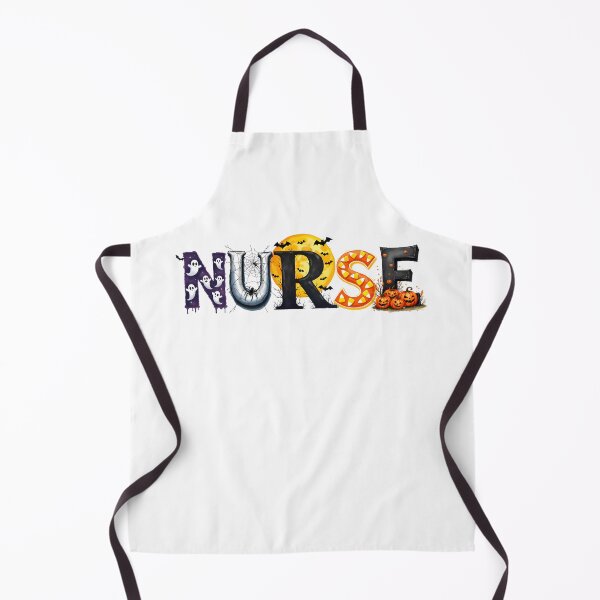 Artikelvorschau, Halloween-Krankenschwester-Design | Gruselige Krankenschwester-Buchstaben | Lustige medizinische Halloween-Shirt-Kunst entworfen und verkauft von ZMH Design.
